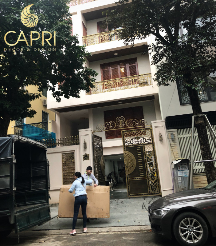 Capri Home thi công và lắp đặt nội thất tại căn biệt thự siêu sang của khách hàng ngày 16/1