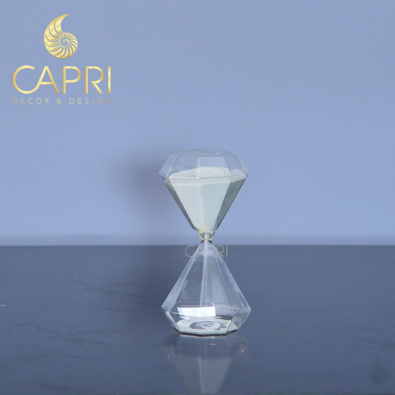 Đồng hồ cát màu bạc trang trí Capri (30 phút)