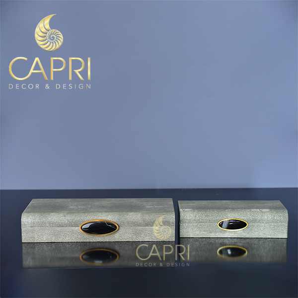 Hộp đựng trang sức cao cấp Capri mã não (Cỡ nhỏ)